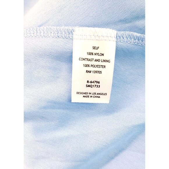 Nickie Lew Light Blue High-Low Skirt Girl Size 14 Satin Elastic Waist Zipper New - Picture 7 of 11